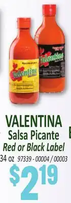 Jetro VALENTINA Salsa Picante Red or Black Label offer