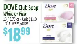 Jetro DOVE Club Soap White or Pink offer