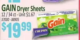 Jetro GAIN Dryer Sheets offer
