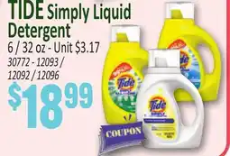 Jetro TIDE Simply Liquid Detergent offer