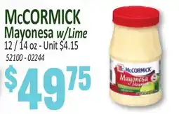 Jetro McCORMICK Mayonesa w/Lime offer
