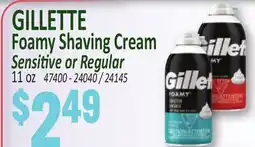 Jetro GILLETTE Foamy Shaving Cream offer