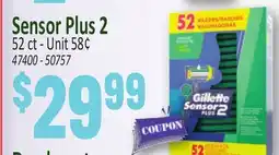 Jetro Gillette Sensor Plus 2 offer