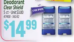 Jetro Gillette Deodorant Clear Shield offer