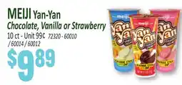 Jetro MEIJI Yan-Yan Chocolate, Vanilla or Strawberry offer
