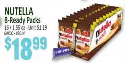 Jetro NUTELLA B-Ready Packs offer