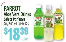 Jetro PARROT Aloe Vera Drinks offer