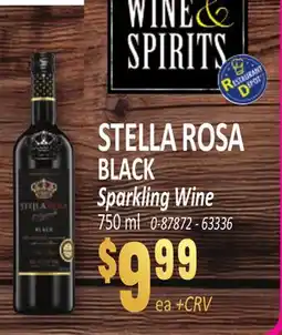 Jetro STELLA ROSA BLACK Sparkling Wine offer