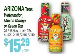 Jetro ARIZONA Teas Watermelon, Mucho Mango or Green Tea offer