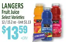 Jetro LANGERS Fruit Juice offer