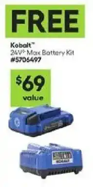 Kobalt 24V Max Battery Kit