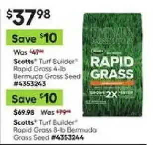 Scotts Turf Builder Rapid Grass 8-lb Bermuda Grass Seed