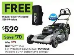 Lowe's EGO 56V 21-in Self-Propelled Lawn Mower #7491305 Includes 60-Ah battery and charger offer