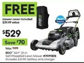 EGO 56V 21-in Self-Propelled Lawn Mower #7491305 Includes 60-Ah battery and charger