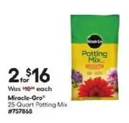 Lowe's Miracle-Gro Potting Mix offer