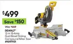 Lowe's DEWALT 12-in 15-Amp Dual Bevel Sliding Compound Miter Saw offer