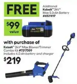 Lowe's Kobalt 24V Max Blower/Trimmer Combo Kit offer
