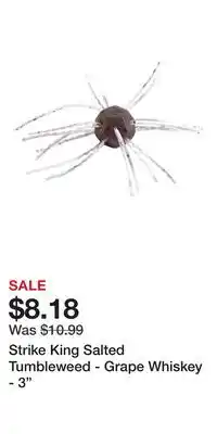 Cabela's Strike King Salted Tumbleweed - Grape Whiskey - 3 offer