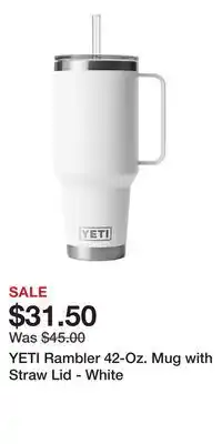 Cabela's YETI Rambler 42-Oz. Mug with Straw Lid - White offer