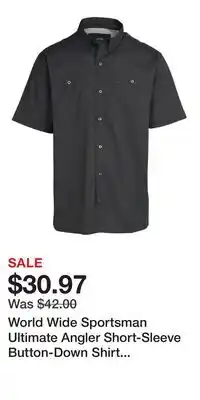 Cabela's World Wide Sportsman Ultimate Angler Short-Sleeve Button-Down Shirt - Asphalt - S offer