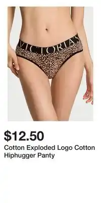 Victoria's Secret Cotton Exploded Logo Cotton Hiphugger Panty offer