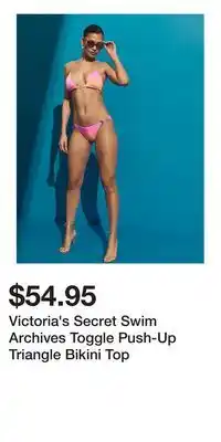 Victoria's Secret Victoria's Secret Swim Archives Toggle Push-Up Triangle Bikini Top offer