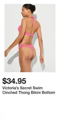 Victoria's Secret Victoria's Secret Swim Cinched Thong Bikini Bottom offer