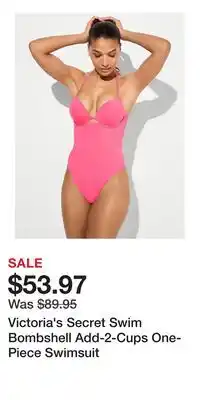 Victoria's Secret Victoria's Secret Swim Bombshell Add-2-Cups One-Piece Swimsuit offer