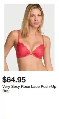 Victoria's Secret Very Sexy Rose Lace Push-Up Bra offer