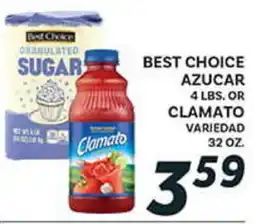 El Paso Grande BEST CHOICE AZUCAR 4 LBS. OR CLAMATO offer