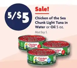 Family Dollar Chicken of the Sea Chunk Light Tuna in Water or Oil offer