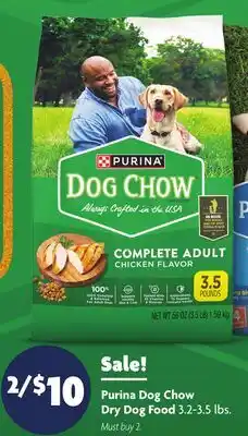 Family Dollar Purina Dog Chow Dry Dog Food offer