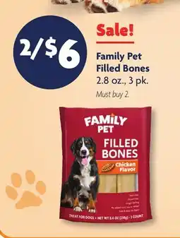 Family Dollar Family Pet Filled Bones offer