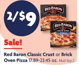 Family Dollar Red Baron Classic Crust or Brick Oven Pizza offer
