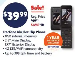 Family Dollar Tracfone Blu Flex Flip Phone offer