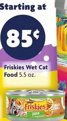Family Dollar Friskies Wet Cat Food offer