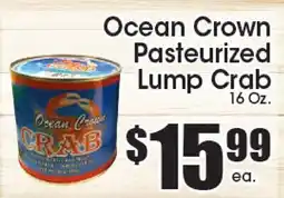 Supremo Foods Inc Ocean Crown Pasteurized Lump Crab offer