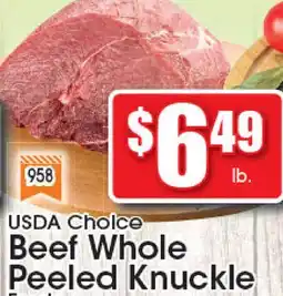 Supremo Foods Inc USDA Choice Beef Whole Peeled Knuckle offer