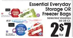Supremo Foods Inc Essential Everyday Storage OR Freezer Bags offer