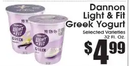 Supremo Foods Inc Dannon Light & Fit Greek Yogurt offer