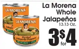 Supremo Foods Inc La Morena Whole Jalapeños offer