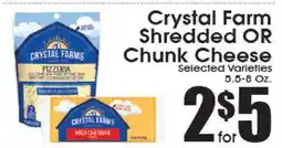 Supremo Foods Inc Crystal Farm Shredded OR Chunk Cheese offer