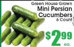 Supremo Foods Inc Green House Grown Mini Persian Cucumbers offer