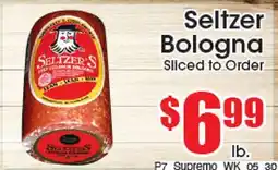 Supremo Foods Inc Seltzer Bologna offer