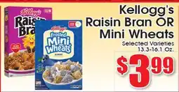 Supremo Foods Inc Kellogg's Raisin Bran OR Mini Wheats offer
