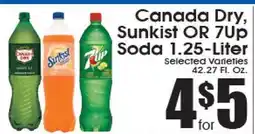 Supremo Foods Inc Canada Dry, Sunkist OR 7Up Soda offer