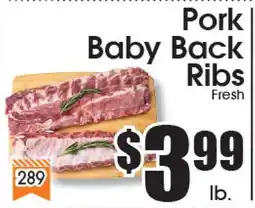 Supremo Foods Inc Pork Baby Back Ribs offer