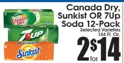 Supremo Foods Inc Canada Dry, Sunkist OR 7Up Soda 12-Pack offer