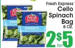 Supremo Foods Inc Fresh Express Cello Spinach Bag offer