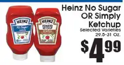 Supremo Foods Inc Heinz No Sugar OR Simply Ketchup offer